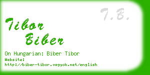 tibor biber business card